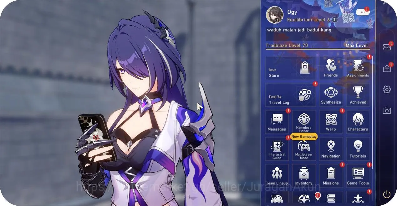 Honkai Star Rail Accounts Mid Game ASIA [TL70] 7 Limited (Acheron+Sign,Jiaoqiu,Silver wolf[E1],Rappa,ETC)|Amphoreus|Take 2
