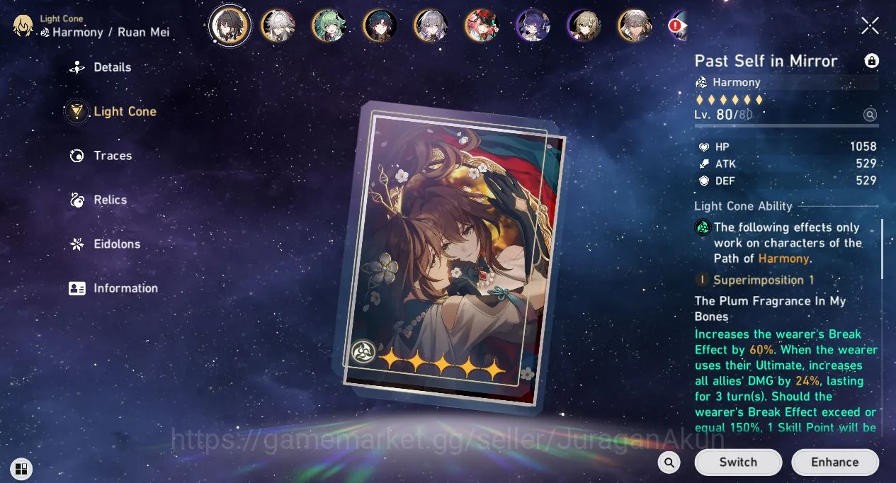 Honkai Star Rail Accounts Mid Game ASIA [TL70] 7 Limited (Acheron+Sign,Jiaoqiu,Silver wolf[E1],Rappa,ETC)|Amphoreus|Take 3