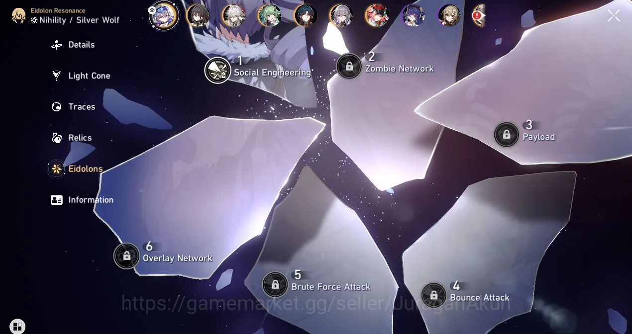 Honkai Star Rail Accounts Mid Game ASIA [TL70] 7 Limited (Acheron+Sign,Jiaoqiu,Silver wolf[E1],Rappa,ETC)|Amphoreus|Take 5