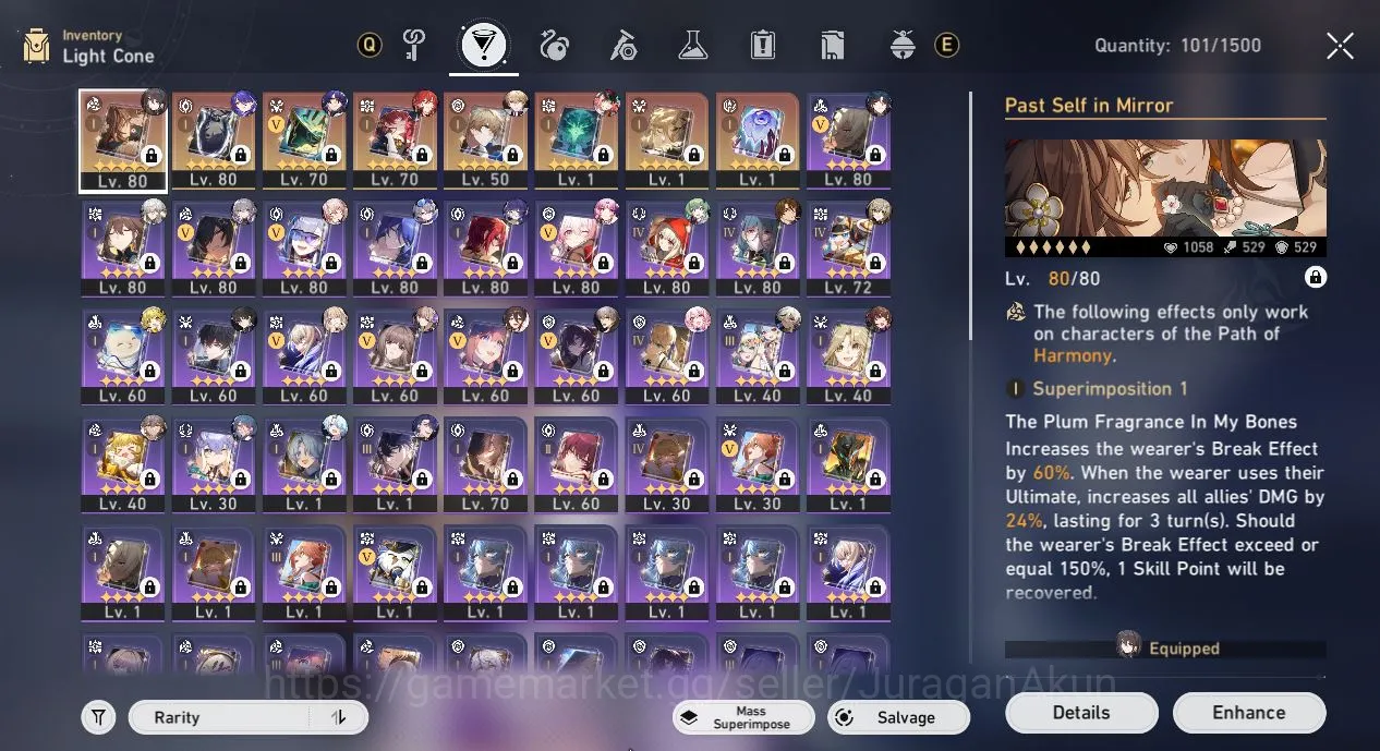 Honkai Star Rail Accounts Mid Game ASIA [TL70] 7 Limited (Acheron+Sign,Jiaoqiu,Silver wolf[E1],Rappa,ETC)|Amphoreus|Take 6