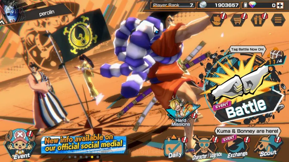 One Piece Bounty Rush Accounts Starter Global |3 META EX|Seraphim S-Snake,Daimyo of Kuri Kozuki Oden,Blackbeard Pirates