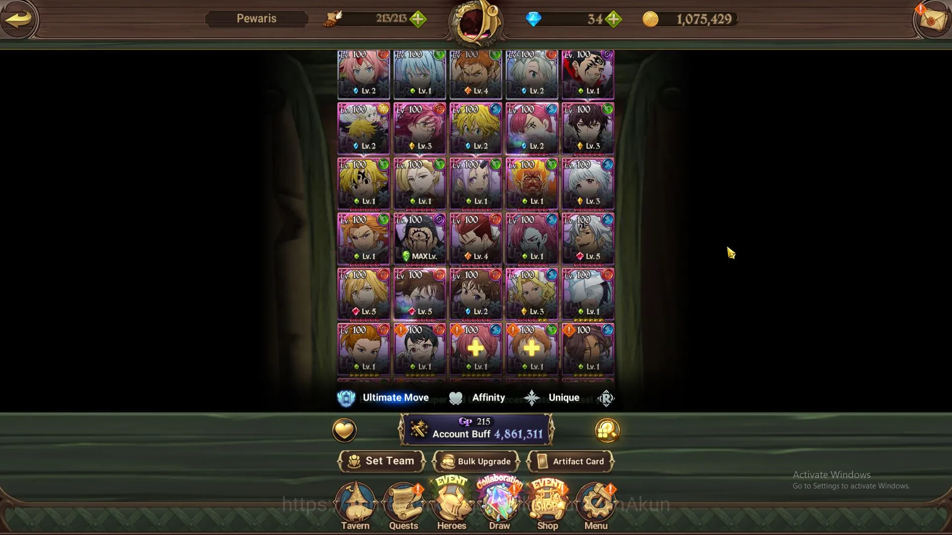 The Seven Deadly Sins: Grand Cross Accounts Midgame ASIA|4,8M CC|4 LR+8 UR+Many Collabs|HK 2