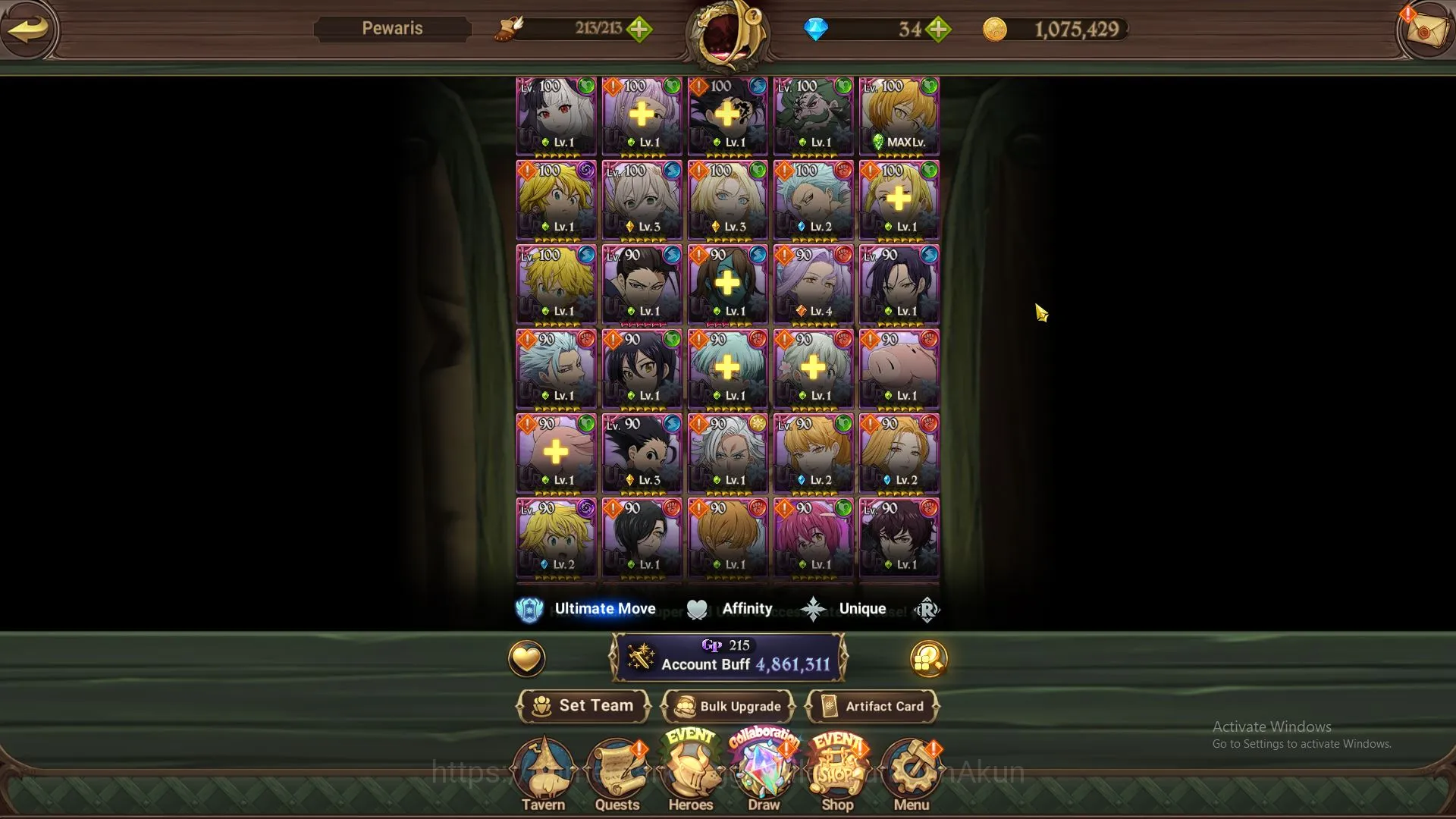 The Seven Deadly Sins: Grand Cross Accounts Midgame ASIA|4,8M CC|4 LR+8 UR+Many Collabs|HK 3
