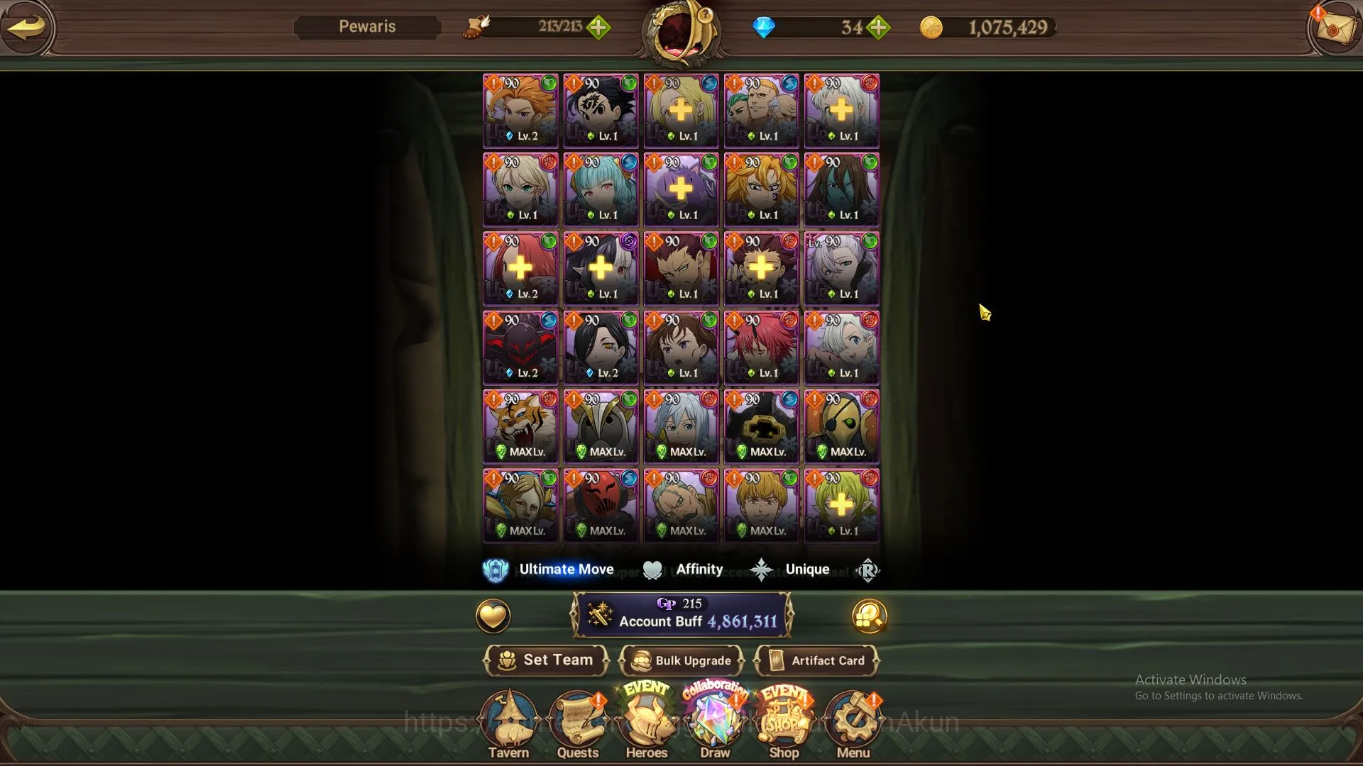 The Seven Deadly Sins: Grand Cross Accounts Midgame ASIA|4,8M CC|4 LR+8 UR+Many Collabs|HK 4