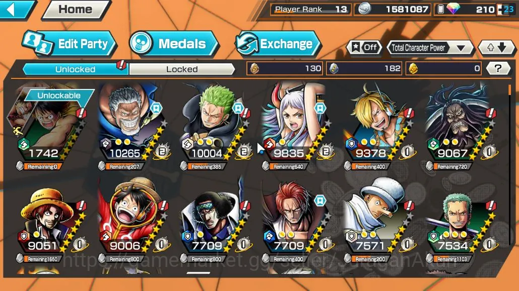 One Piece Bounty Rush Accounts Global| 4 META EX | Legend MD Grap, Son Yamato, Th image 4
