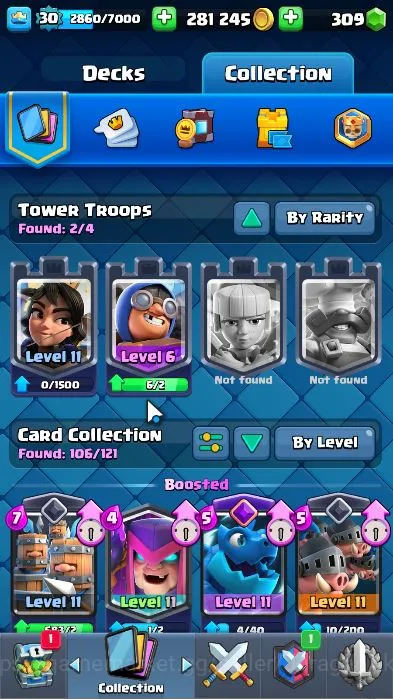 Clash Royale Accounts Midgame Lvl30|Trophy 6120|LimitedSkin|KTL 11|Card 106|4EVO,2 Champ 12 Legend,33 3