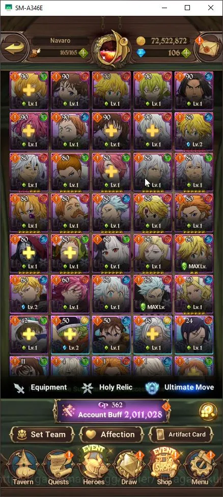 The Seven Deadly Sins: Grand Cross Accounts GLOBAL|2M CC|1 LR + 5 UR + 106 Gems (Elizabeth,ODK image 3