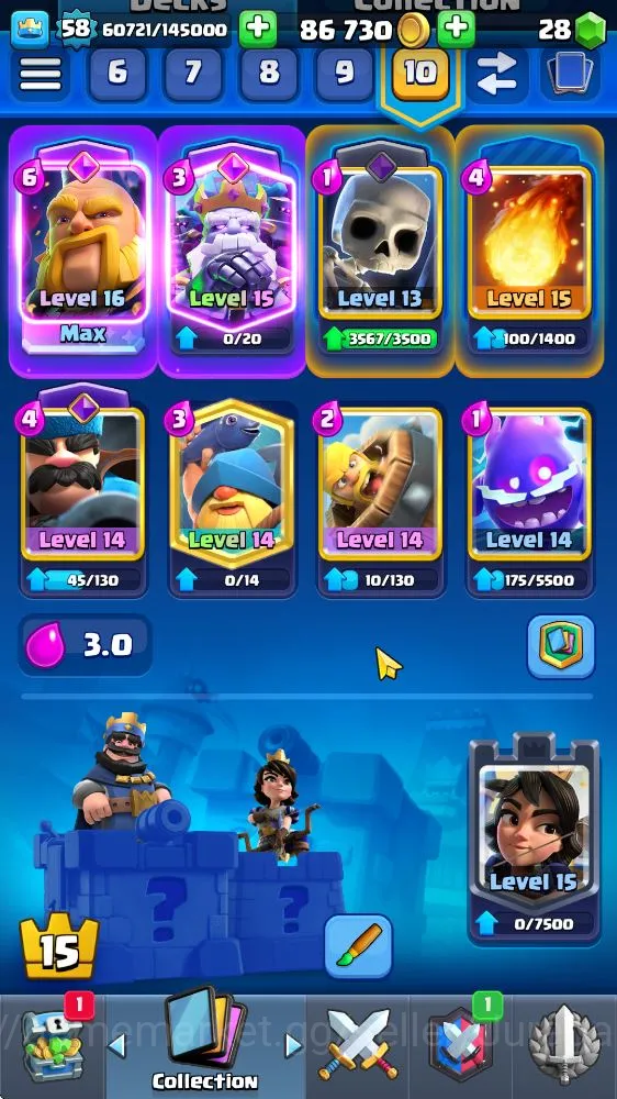 Clash Royale Accounts Lvl 58|Free COC TH 16MAX|Troph 10317|KTL 15|Lmt Sk image 3