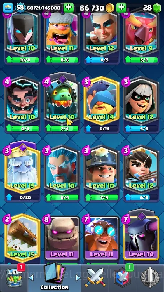 Clash Royale Accounts Lvl 58|Free COC TH 16MAX|Troph 10317|KTL 15|Lmt Sk image 5