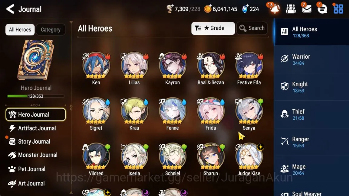 Epic Seven Accounts Mid-Tier Global Unverif|Best Starter|4 ML(DK Sharun,Har setti,CCharles,JudgeKise)Limited Festive 4