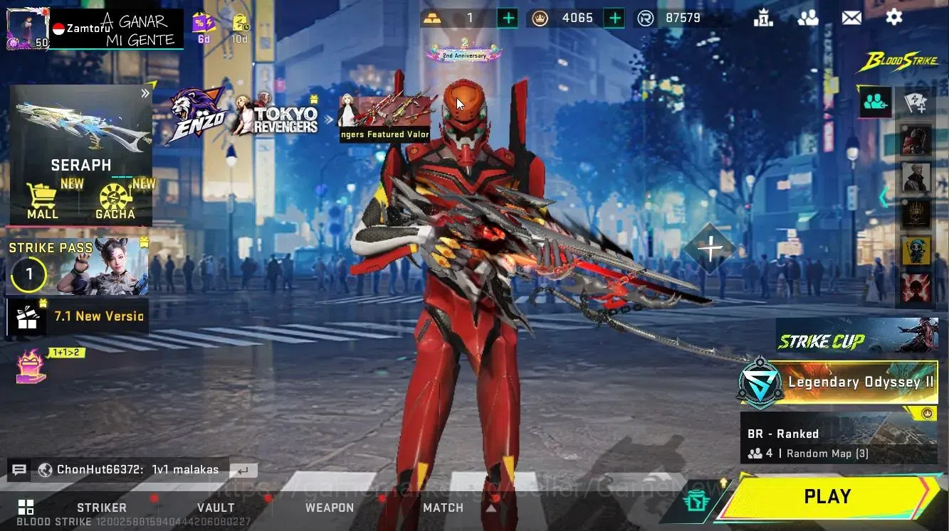 Blood Strike Accounts ASIA|ETERNAL JET-Comet|Collab BLEACH[Byakuya,MCX,M image 1