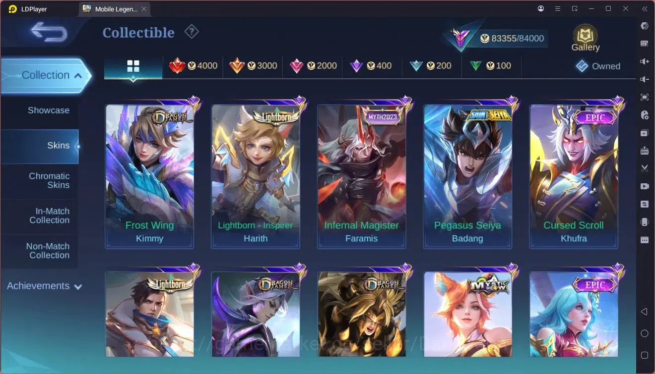 Mobile Legends: Bang Bang Accounts GLOBAL Hero 132 Skin 313|Legend franco|Prime YZ|Na image 3