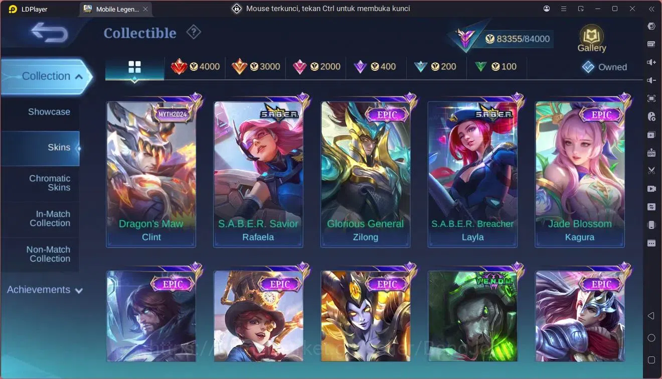 Mobile Legends: Bang Bang Accounts GLOBAL Hero 132 Skin 313|Legend franco|Prime YZ|Na image 7