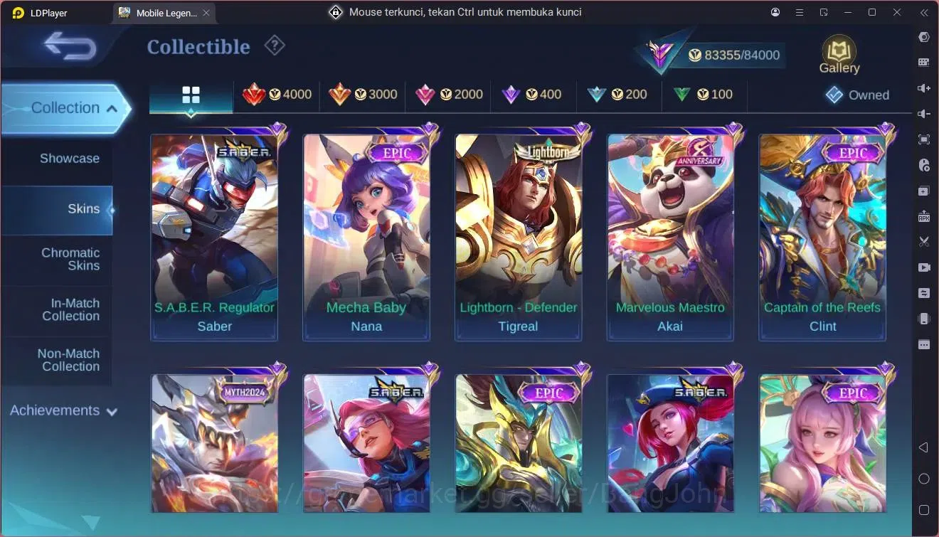 Mobile Legends: Bang Bang Accounts GLOBAL Hero 132 Skin 313|Legend franco|Prime YZ|Na image 8