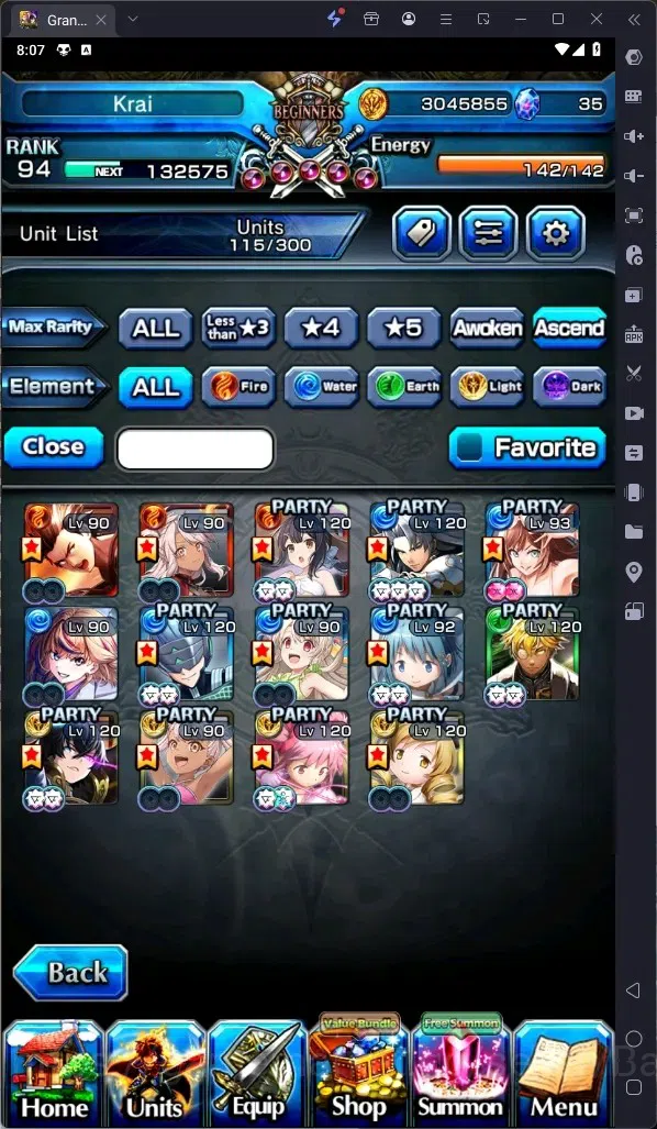 Grand Summoners Accounts Global | Rank 94 |UltinatePaladinRoy Lv,120TW,Houk image 16