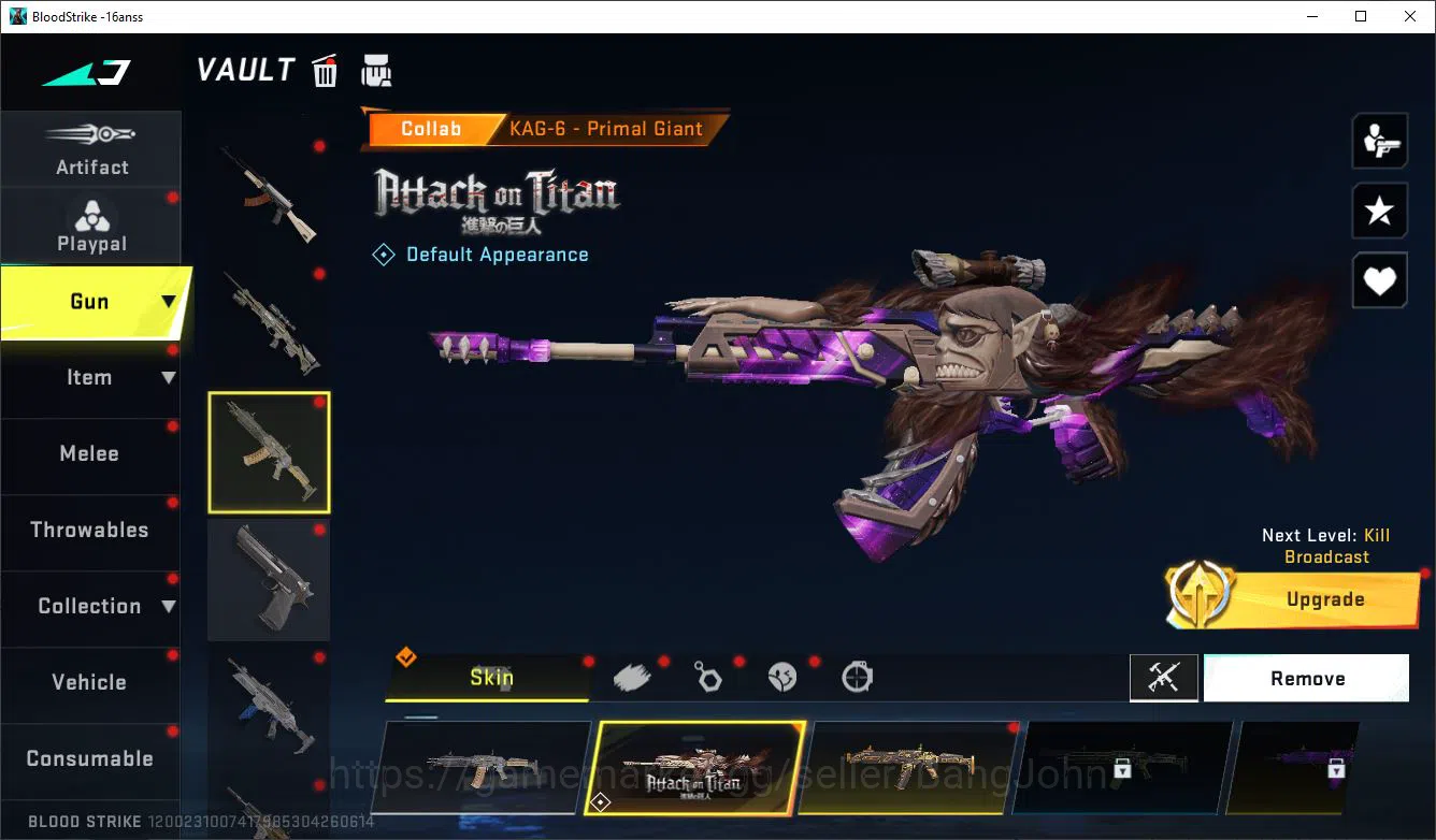 Blood Strike Accounts Asia | Lvl 50 | Legend | Collab AoT KAG6 & FAL | C image 10