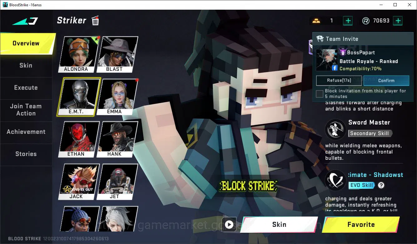Blood Strike Accounts Asia | Lvl 50 | Legend | Collab AoT KAG6 & FAL | C image 14