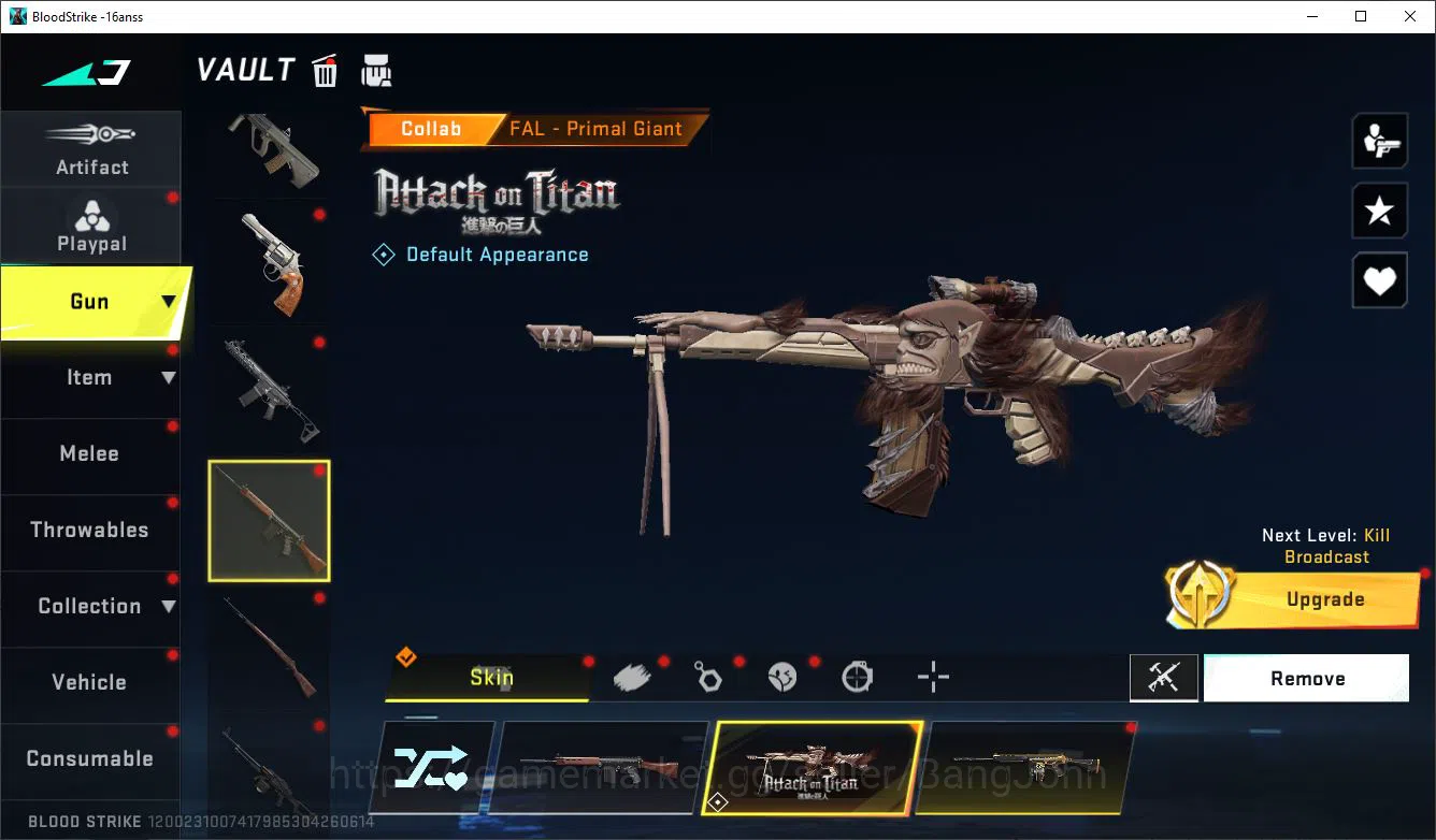 Blood Strike Accounts Asia | Lvl 50 | Legend | Collab AoT KAG6 & FAL | C image 8