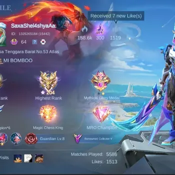 Mobile Legends: Bang Bang Accounts Collector Global|219S|Renowned|Eximmo204,EPIC Gatotkaca Khalled LuoYi Uranus Rafaela