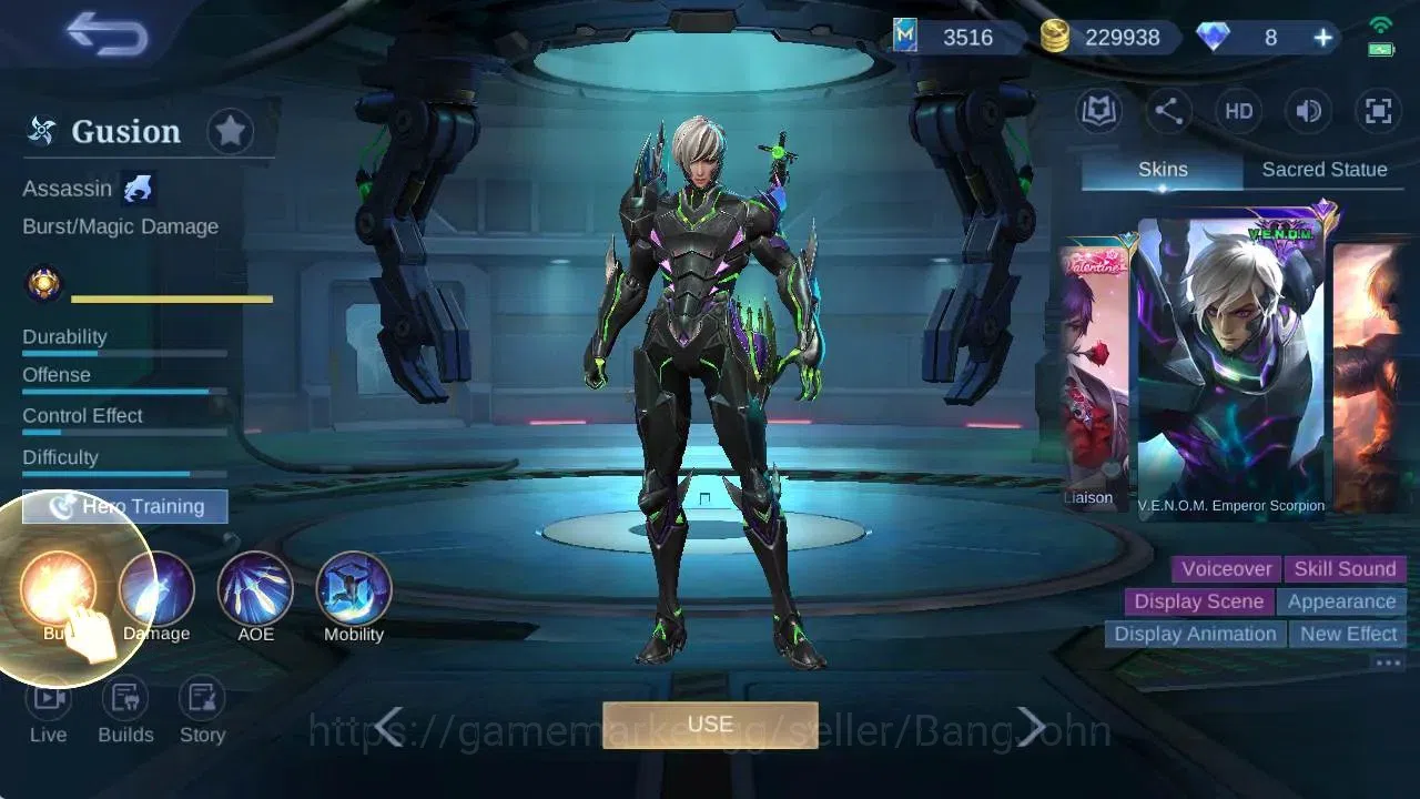 Mobile Legends: Bang Bang Accounts Global|Hero 106|Skin 219|Renowned|CC Natalia|KOF K image 11