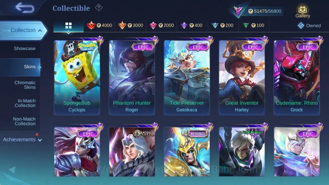 Mobile Legends: Bang Bang Accounts Global|Hero 106|Skin 219|Renowned|CC Natalia|KOF K image 17
