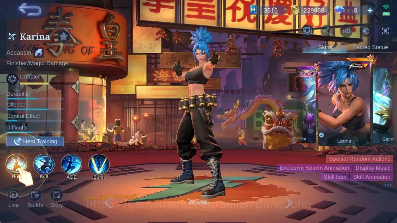 Mobile Legends: Bang Bang Accounts Global|Hero 106|Skin 219|Renowned|CC Natalia|KOF K image 9
