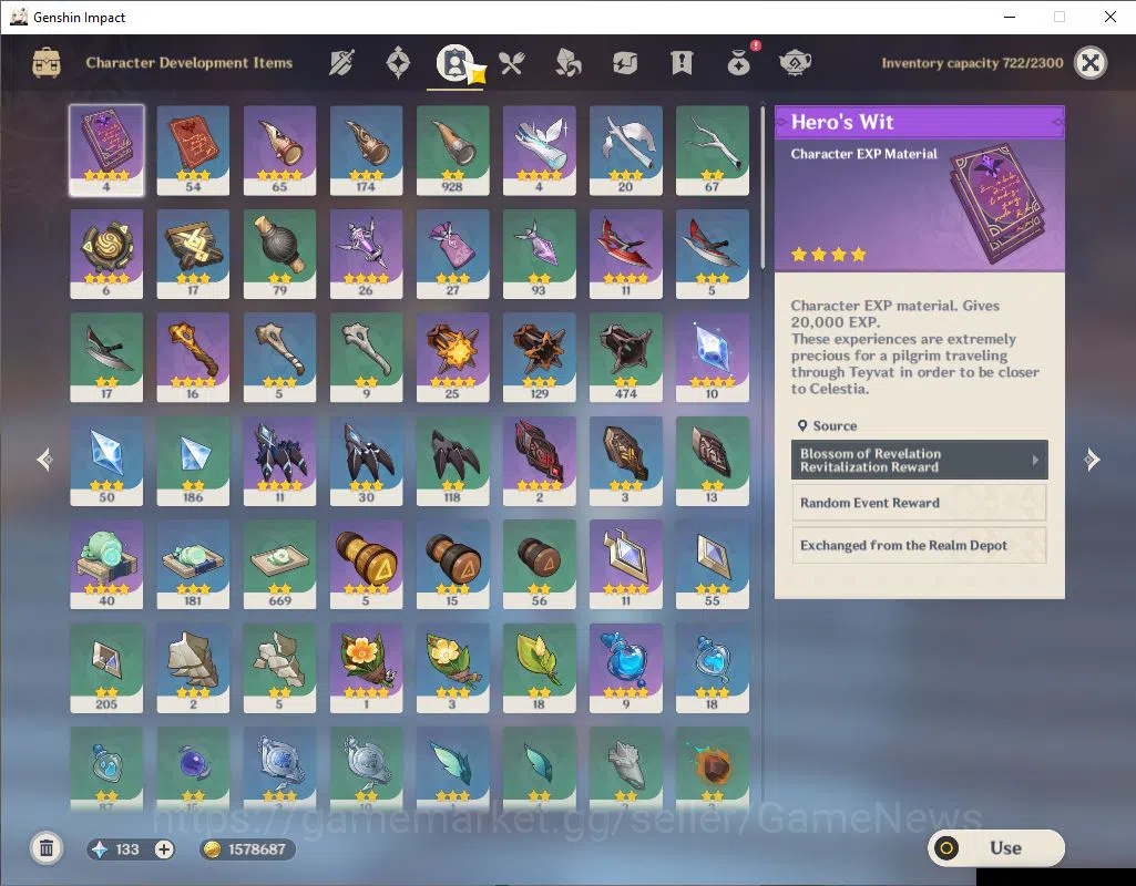 Genshin Impact Accounts Asia|AR56|10 Limited+3(*5WEP)|Hutao+Sign,Furina,Ra image 6