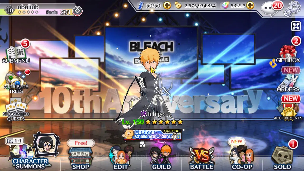 Bleach: Brave Souls Accounts [GLOBAL]53K Orbs|TYBW26(BazzB,Jugram),Rukia 10th A image 6