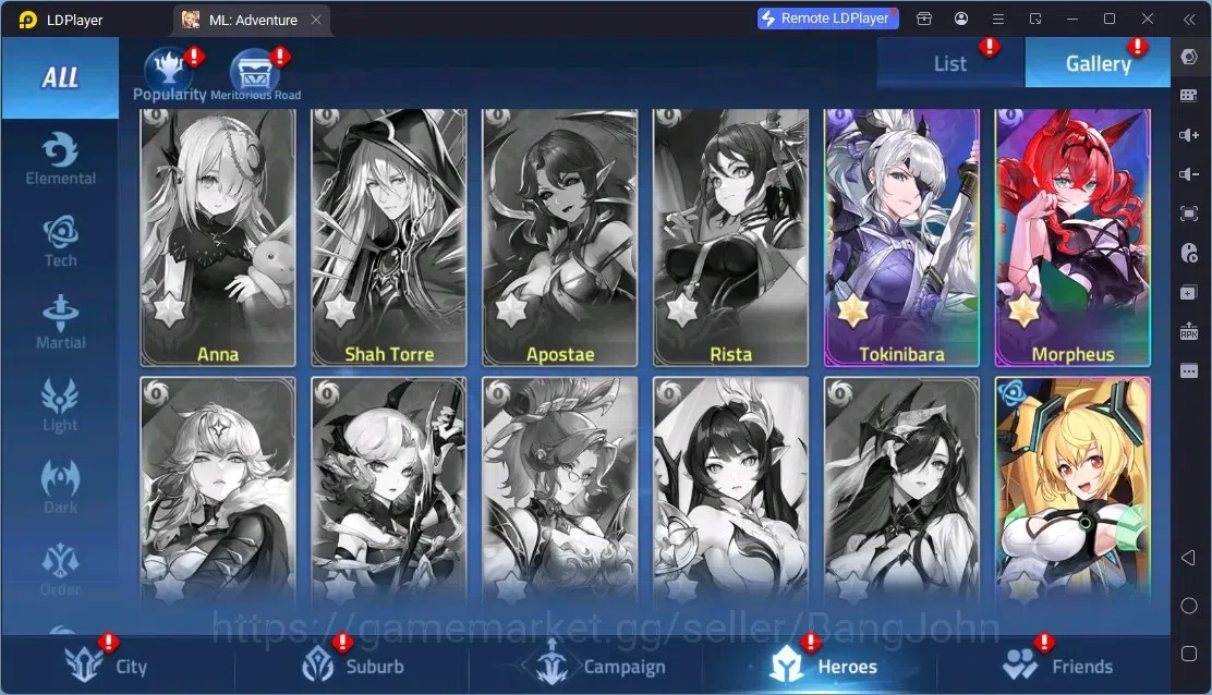 Mobile Legends: Adventure Accounts Global | LV 45 | 718K Power | VIP 5 | Camp 27-1 | Hero 62 | 30 SSR | Detail Check SS 12
