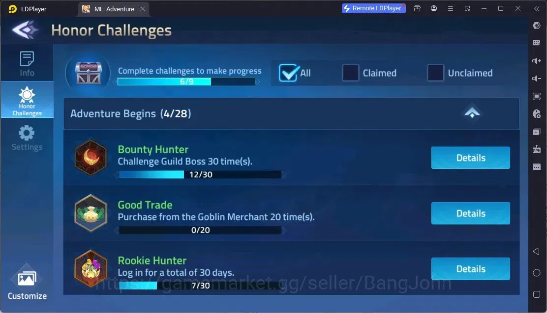 Mobile Legends: Adventure Accounts Global | LV 45 | 718K Power | VIP 5 | Camp 27-1 | Hero 62 | 30 SSR | Detail Check SS 2