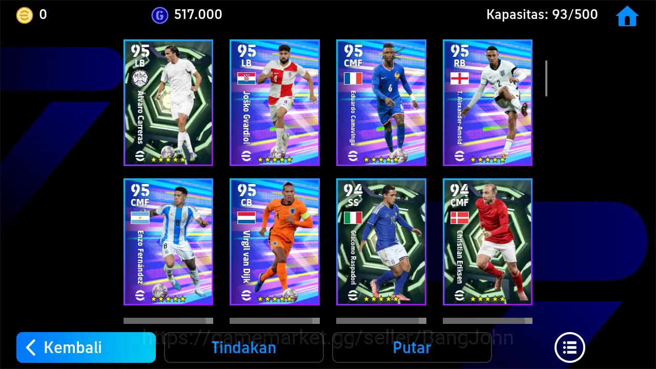 eFootball Accounts ANDROID|PW 3023|Epic Sneidjer Cafu|Showtime Messi| image 4