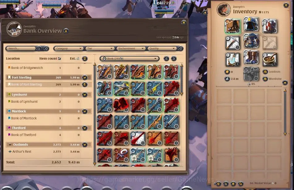 Albion Online Accounts ASIA | 20,6M Total Fame - 2,6M Silver - 9,43M Bank image 2