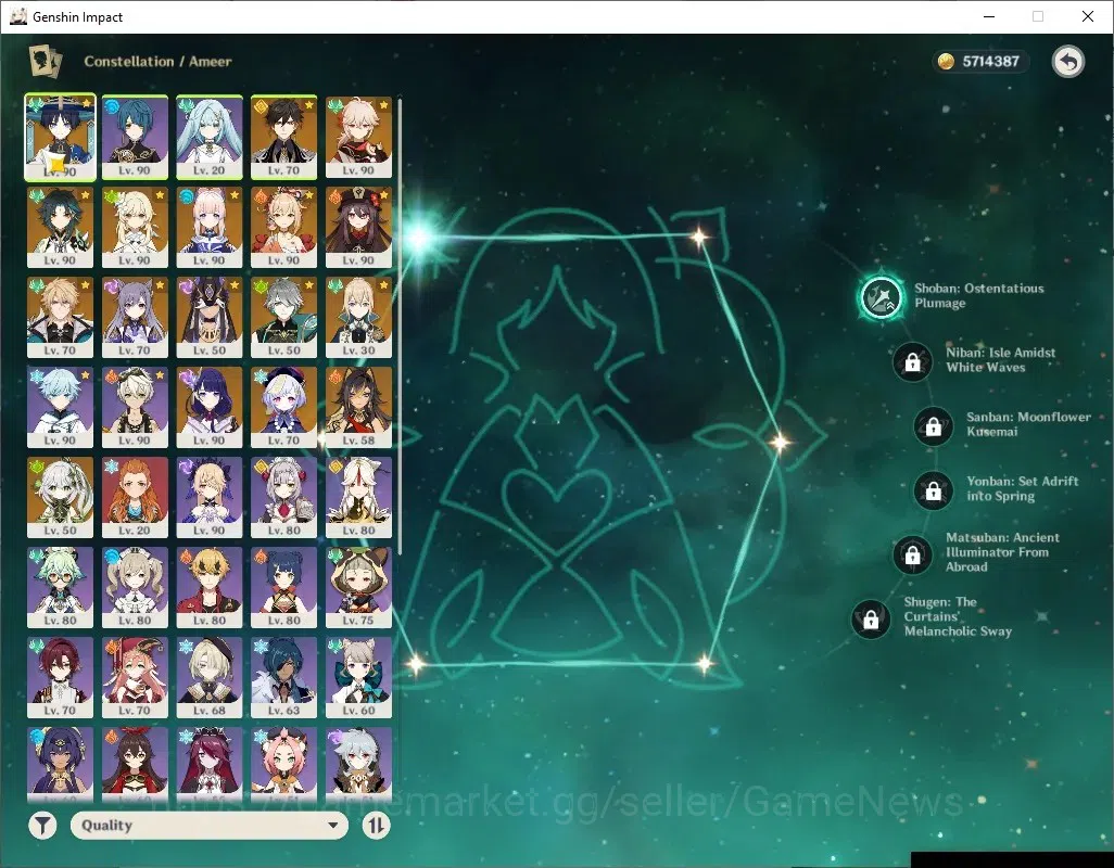 Genshin Impact Accounts ASIA|AR 57|11 Limited+6(*5Wep)|(Hu Tao,Xiao)+Sign, image 14