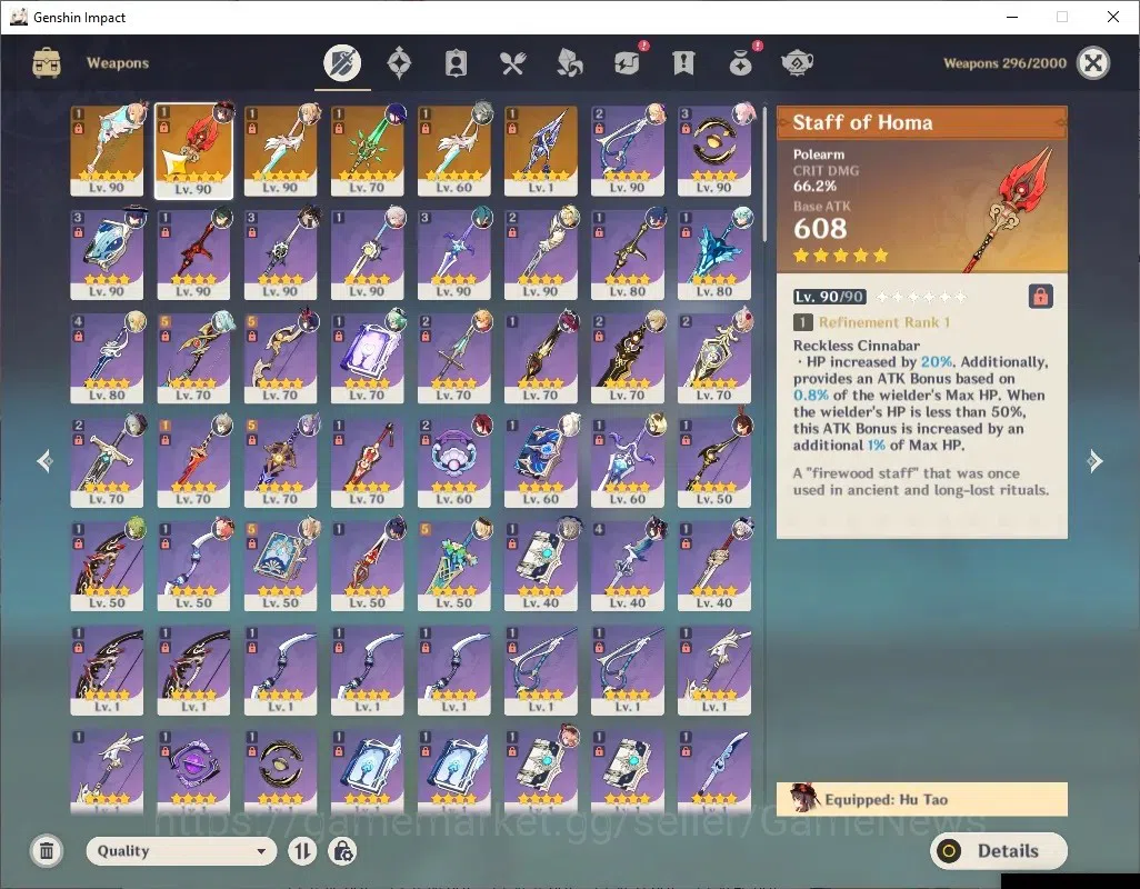 Genshin Impact Accounts ASIA|AR 57|11 Limited+6(*5Wep)|(Hu Tao,Xiao)+Sign, image 16