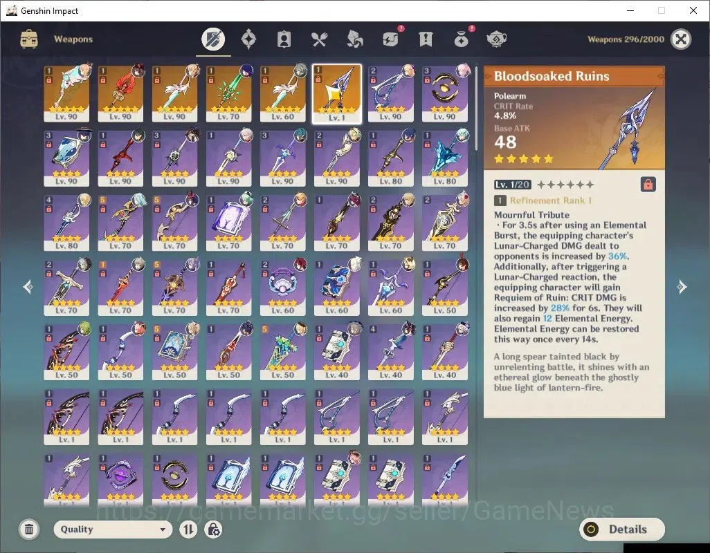 Genshin Impact Accounts ASIA|AR 57|11 Limited+6(*5Wep)|(Hu Tao,Xiao)+Sign, image 20