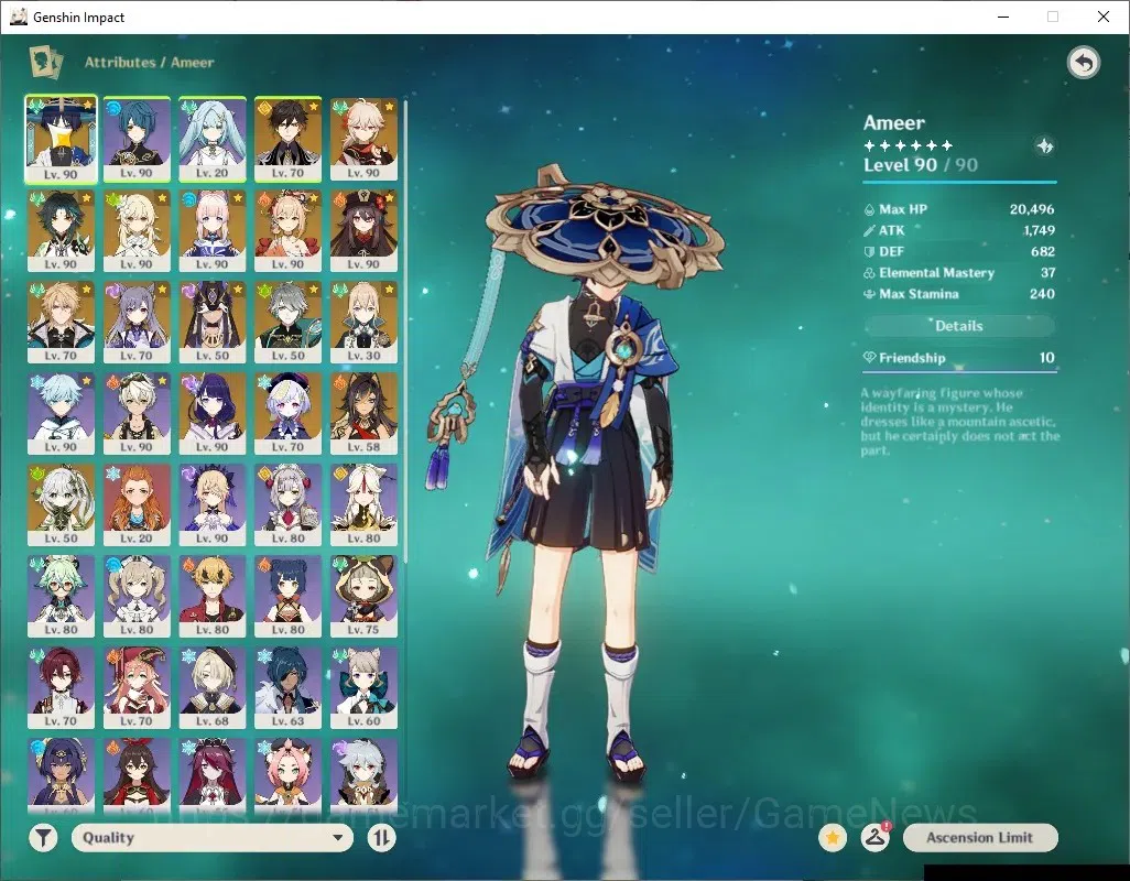 Genshin Impact Accounts ASIA|AR 57|11 Limited+6(*5Wep)|(Hu Tao,Xiao)+Sign, image 3
