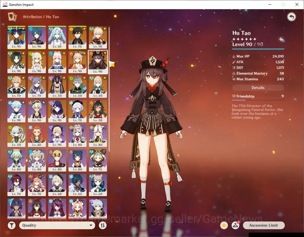 Genshin Impact Accounts ASIA|AR 57|11 Limited+6(*5Wep)|(Hu Tao,Xiao)+Sign, image 9