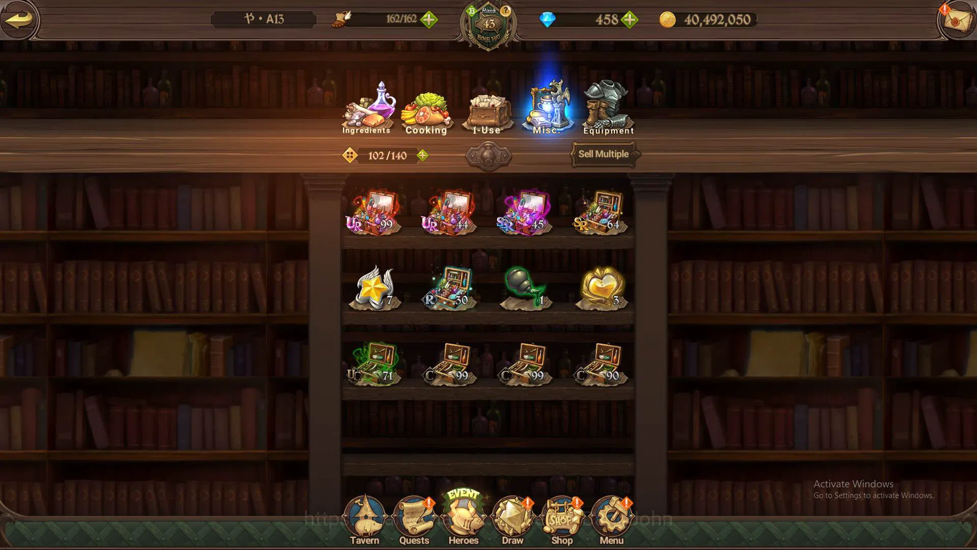 The Seven Deadly Sins: Grand Cross Accounts Others ASIA|1M CC|DM 458|1LR Elizabeth|UR Demon King Meliodas,etc|Detail Check 6