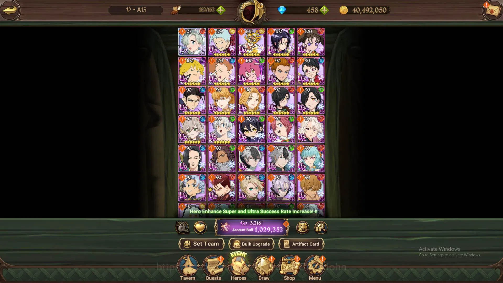 The Seven Deadly Sins: Grand Cross Accounts Others ASIA|1M CC|DM 458|1LR Elizabeth|UR Demon King Meliodas,etc|Detail Check 8