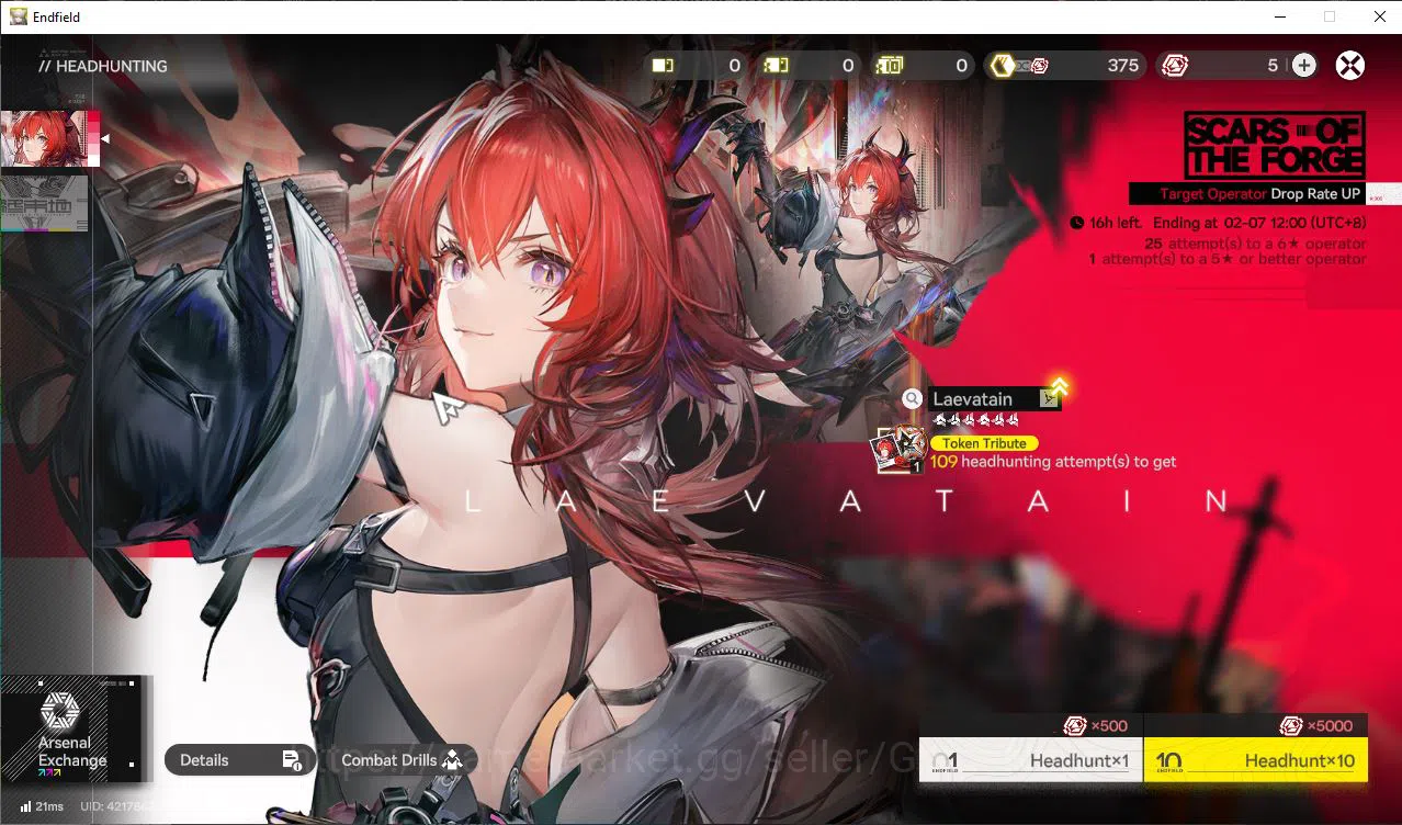 Arknights: Endfield Accounts Asia Lv51|5SSR(LaevatainP1,ArdeliaP2,LifengP1,etc) image 18