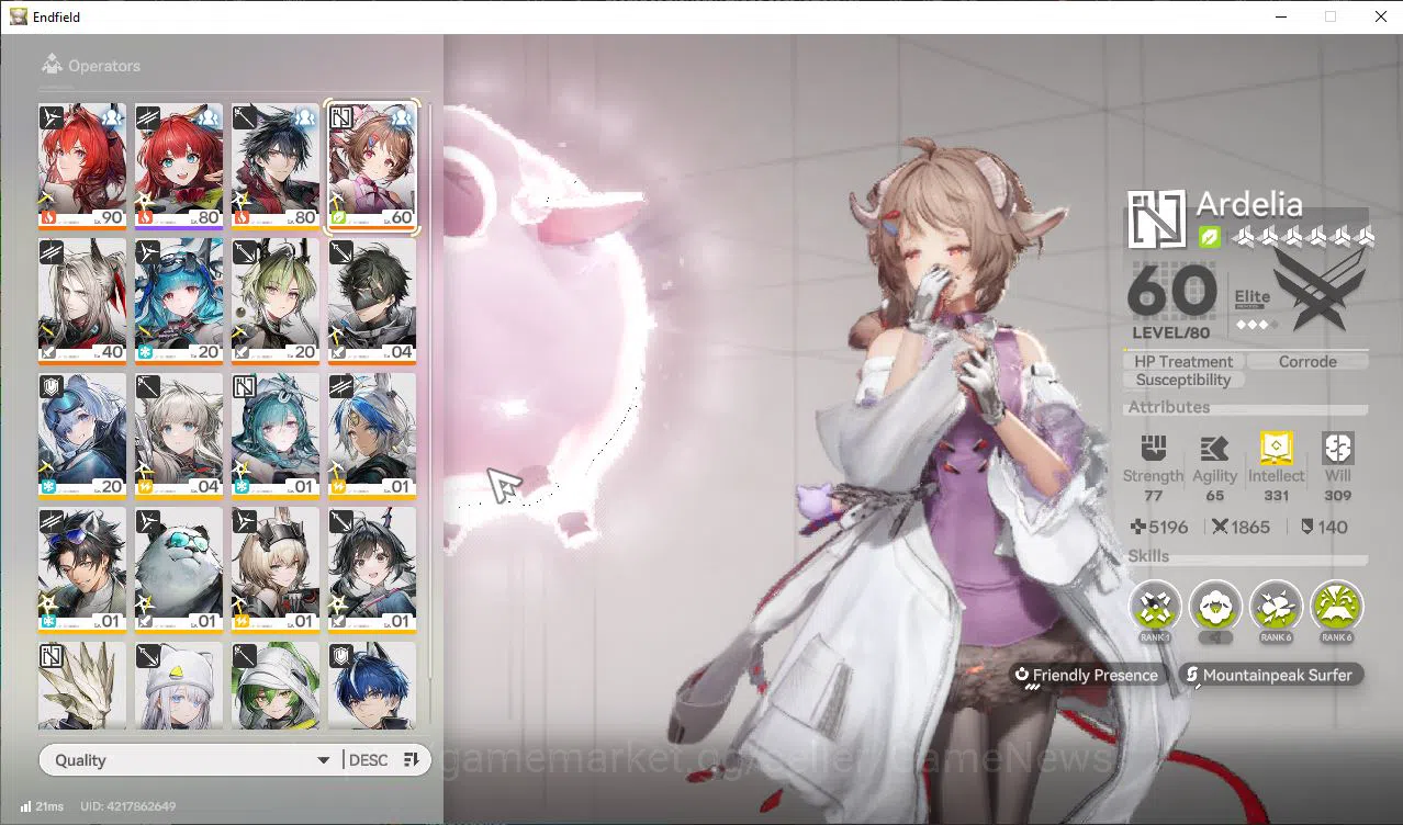 Arknights: Endfield Accounts Asia Lv51|5SSR(LaevatainP1,ArdeliaP2,LifengP1,etc) image 2