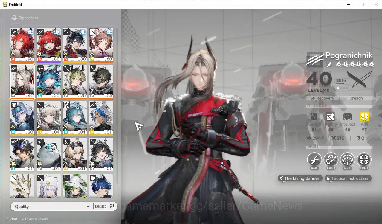 Arknights: Endfield Accounts Asia Lv51|5SSR(LaevatainP1,ArdeliaP2,LifengP1,etc) image 3