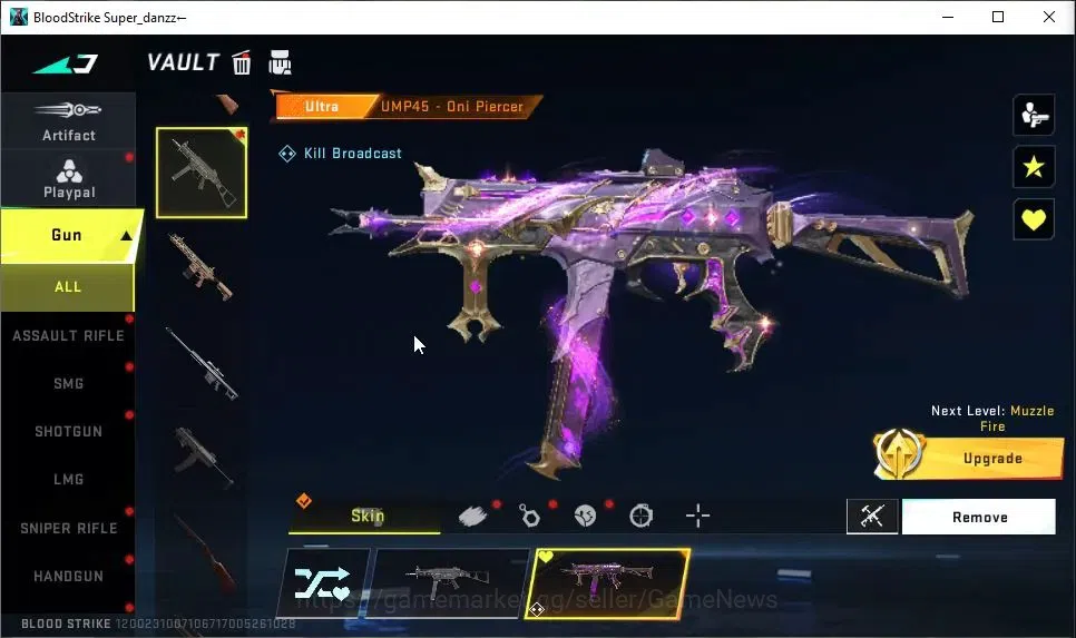Blood Strike Accounts ASIA|ULTRA UMP45-Oni Piercer Lv2|Collab BLEACH Bya image 5