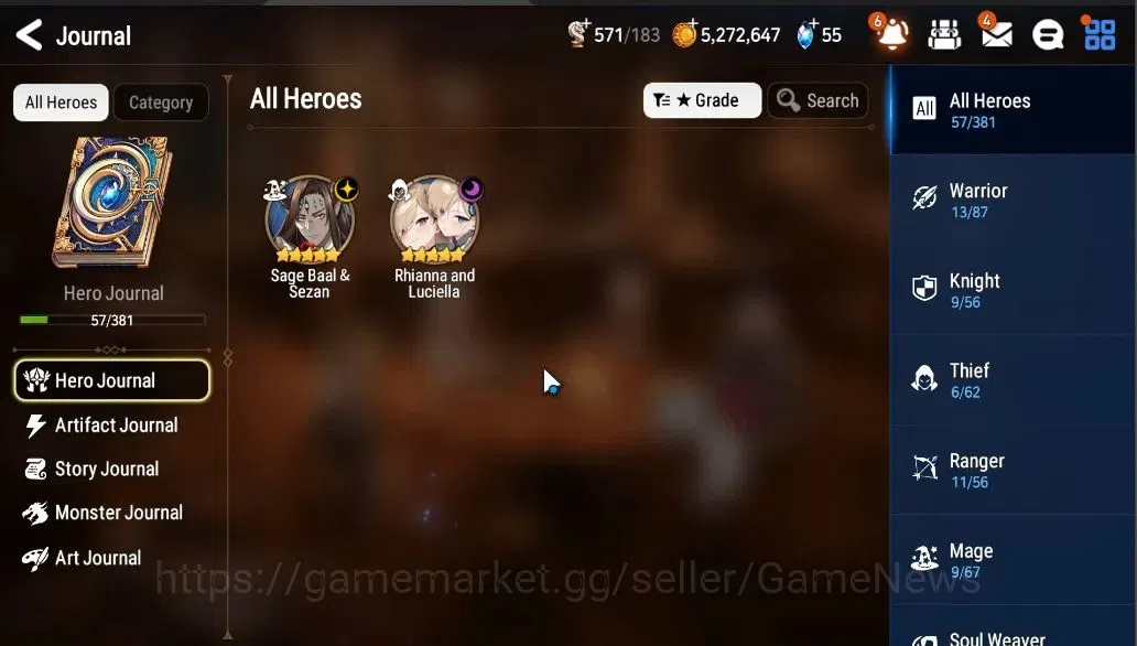 Epic Seven Accounts GLOBAL Unverif|NewEra|2 ML (SP aria, DLilibet,Sage image 4