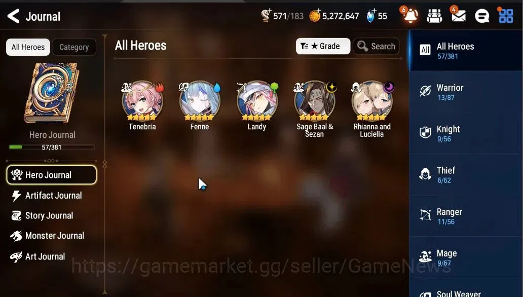 Epic Seven Accounts GLOBAL Unverif|NewEra|2 ML (SP aria, DLilibet,Sage image 6