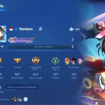 Honor of Kings Accounts Rare Skin Hero 107 Skin 141| KIC Luna, Saint Seiya Gold Leo, 1 JJK, 1 Hello Kitty, Bruce Lee, 2