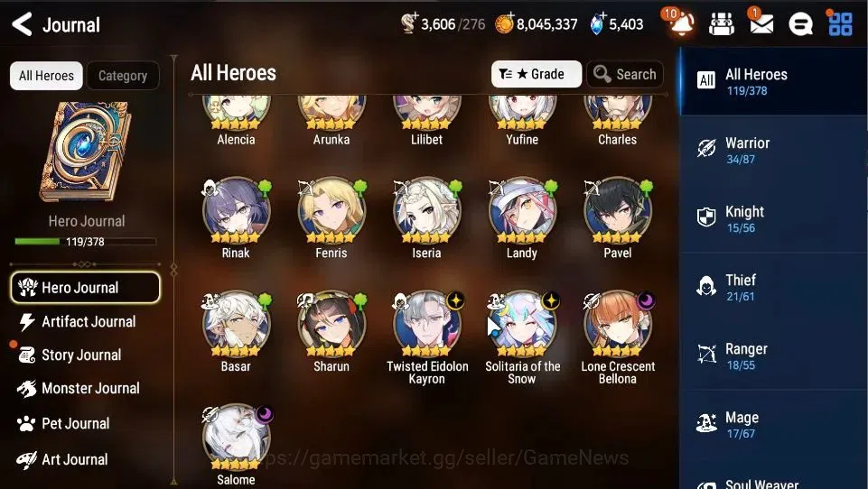 Epic Seven Accounts GLOBAL|UnVerif|4 ML(Salome,TE Kayron,SOT Snow,LC B image 6