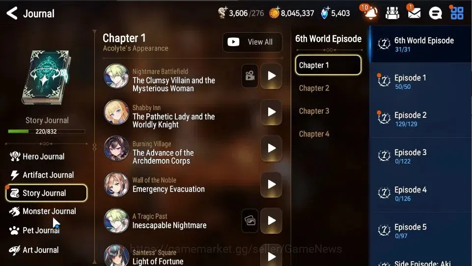 Epic Seven Accounts GLOBAL|UnVerif|4 ML(Salome,TE Kayron,SOT Snow,LC B image 8