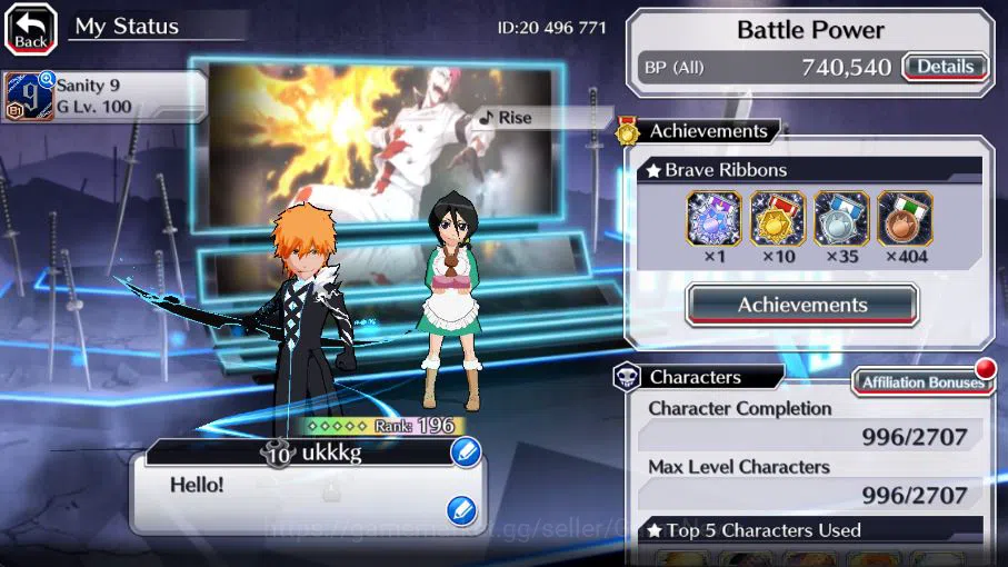 Bleach: Brave Souls Accounts [GLOBAL]50K Orb|10thAnniv[Rukia],9thAnniv[Kenpachi image 2
