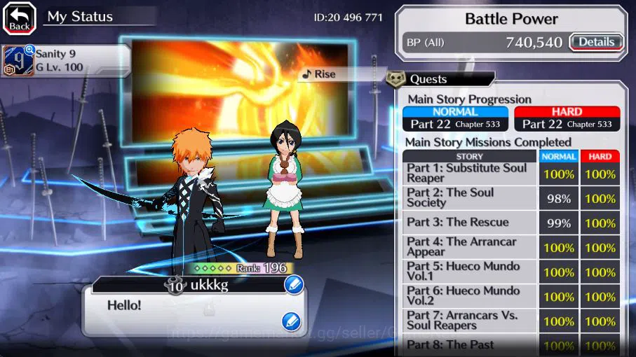 Bleach: Brave Souls Accounts [GLOBAL]50K Orb|10thAnniv[Rukia],9thAnniv[Kenpachi image 4